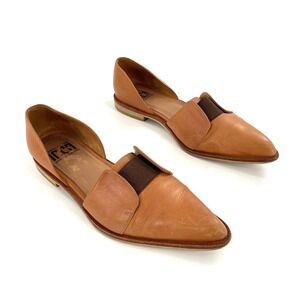 Fortress of Inca Women's Tan Leather D'Orsay Flats‎ Hand Made in Peru Size 7